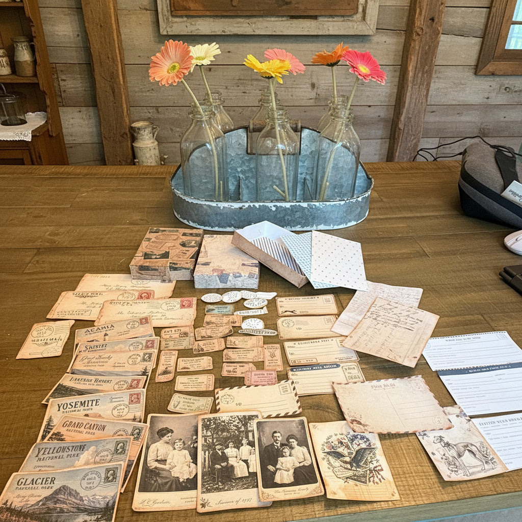 Vintage Memory Box Printable Journal Kit